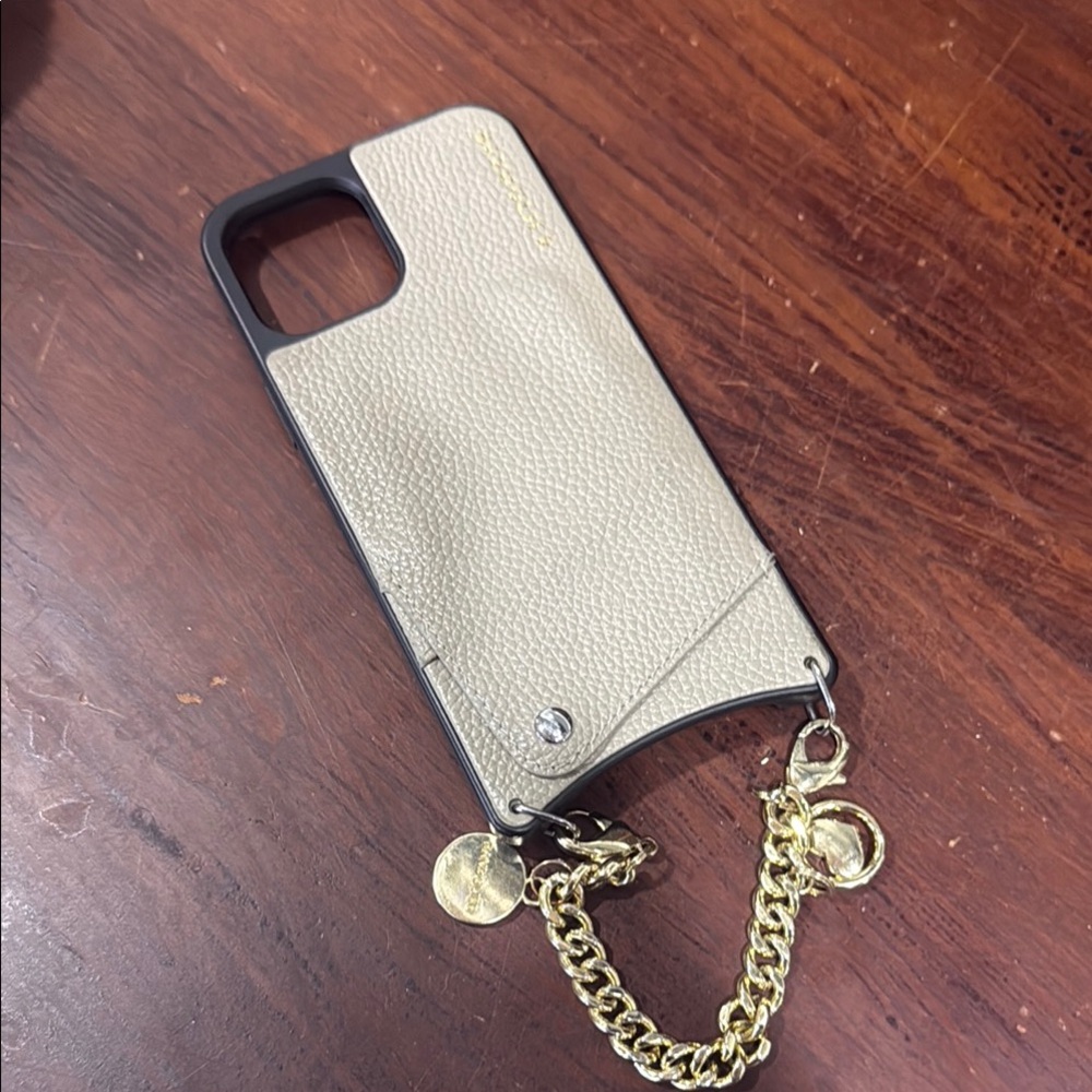 Bandolier Cream and Gold Phone Case with Card Slots